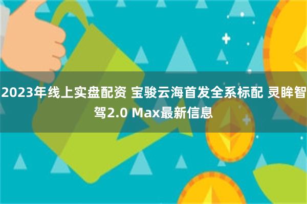 2023年线上实盘配资 宝骏云海首发全系标配 灵眸智驾2.0 Max最新信息