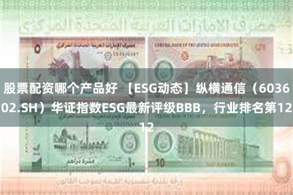 股票配资哪个产品好 【ESG动态】纵横通信（603602.SH）华证指数ESG最新评级BBB，行业排名第12