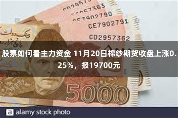 股票如何看主力资金 11月20日棉纱期货收盘上涨0.25%，报19700元